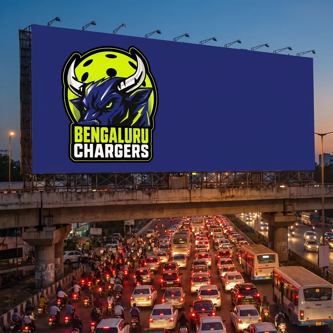 Hoarding above the Silk Board flyover